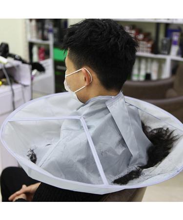Waterproof Hair Cutting Cape - Adjustable Barber Cape for Kids & Adults | Grey Umbrella Haircut Styling - Buy Online on GoSupps.com