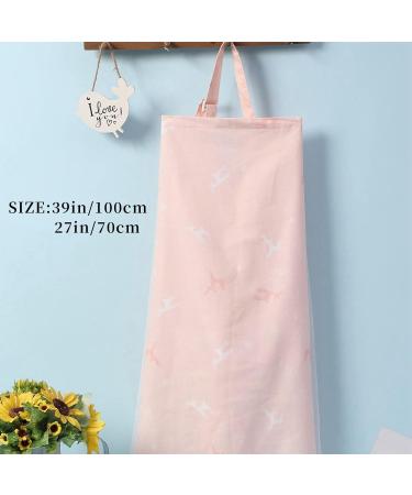 Soft and Breathable Nursing Cover for Full Privacy Adjustable Neck Strap, Pink Muslin Fabric - Buy Online on GoSupps.com