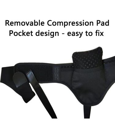 Acccz Inguinal Hernia Belt for Men - Supportive Band for Pre & Post Surgery | Adjustable Compression for Left & Right Side (M) - Buy Online on GoSupps.com
