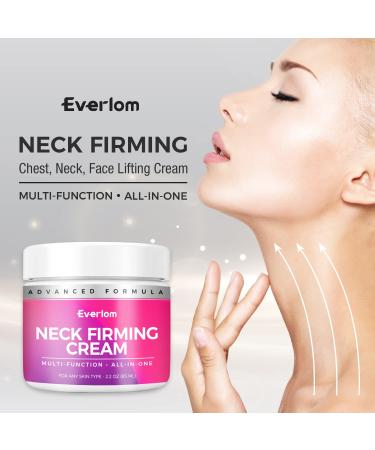 Everlom Neck Firming Cream - Advanced 65 ML Formula for Tightening & Lifting Loose Skin on Neck, Jawline & Chest - Anti Aging Moisturizer for All Skin Types - Buy Online on GoSupps.com