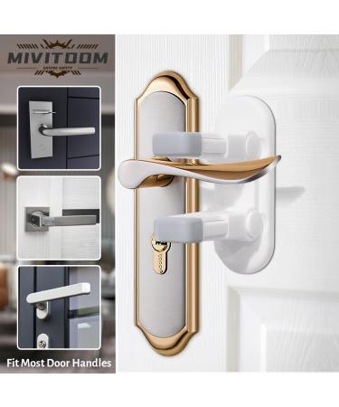 2Pcs Door Lock for Children Safety MIVITOOM Door Handle Lever Lock Without Drilling Heavy Duty Adhesive Tape Door Stopper for Bedroom Toddler & Pets Safety Proof 2PCS-Door lever - Buy Online on GoSupps.com