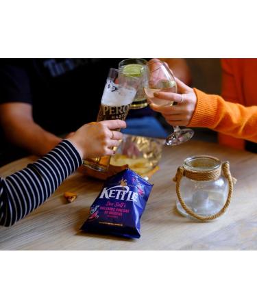 Kettle Chips Sea Salt & Balsamic Vinegar of Modena Sharing Crisps 130g Hand Cooked in Norfolk. Absolutely Nothing Artificial. British Potatoes. Gluten-Free. Suitable for Vegans. - Buy Online on GoSupps.com