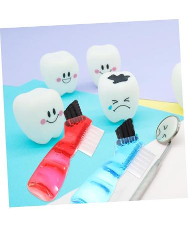 Magiclulu 4-Piece Prosthetic Toothbrush Set - Double Head Mini Oral Care Tool for Practical Cleaning & Portability - Buy Online on GoSupps.com