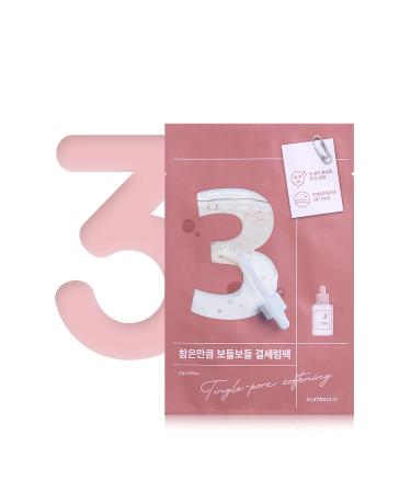 numbuzin No.3 Tingle-Pore Softening Sheet Mask | Pore Tightening Care Bumpy Skin Face Mask Pack At-Home Facial Spa Treatment | Korean Skin Care for Face 4ea/box
