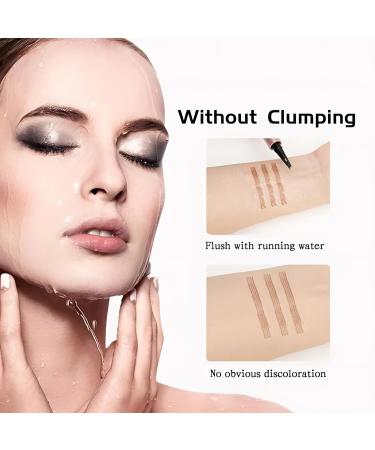 2 in 1 Eyebrow Pencil Eyeliner Light Brown 4-Point Micro-Fork Tip Eyebrow Pen and Black Eyeliner Long Lasting Waterproof Eyebrow Pencil for Natural Eye Makeup - Buy Online on GoSupps.com