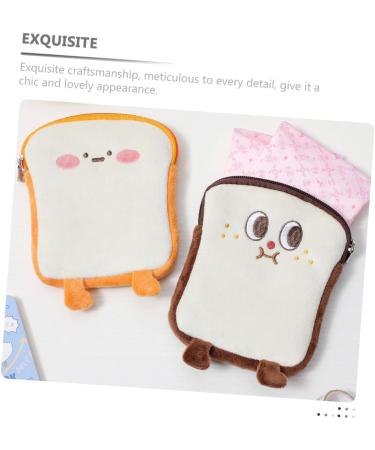Healifty 2pcs Fluffy Menstrual Coin & Tampon Holder Pouch Brown - Multi-function Mini Storage Bag with Zipper for Menstruation - Convenient & Wear-resistant - Buy Online on GoSupps.com