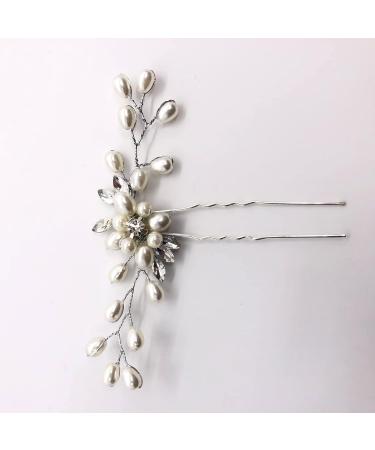 Crystal Wedding Hair Vine & Pearl Pins Set - Handmade Bridal Hair Accessories - Buy Online on GoSupps.com