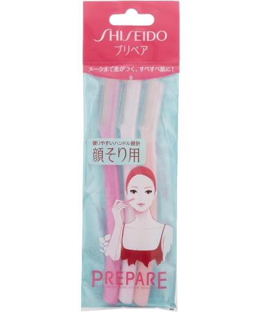 SHISEIDO 3 Piece Prepare Facial Razor - Large (Japan Import) | 3 count Pack - Top Quality Japanese Skincare - Buy Online on GoSupps.com