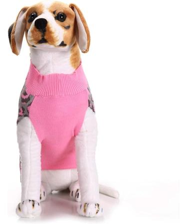Amaone Chihuahua Puppy Coat - Pink Leopard Knit Jacket for Small Dogs - Buy Online on GoSupps.com