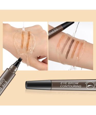 Eyebrow Microblading | Waterproof 4 Fork Tip Eyebrow Pencil | Liquid Brow Long-Lasting Brow Microblading Pencil Eyebrow Makeup Pochy Beige - Buy Online on GoSupps.com