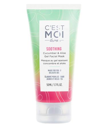 C'est Moi Soothing Cucumber & Aloe Gel Facial Mask | Soothe & Hydrate Skin Moisturizing Facial Mask Clinically Tested Non-Toxic Ingredients feat. Organic Aloe & Calendula EWG Verified 1.7 oz