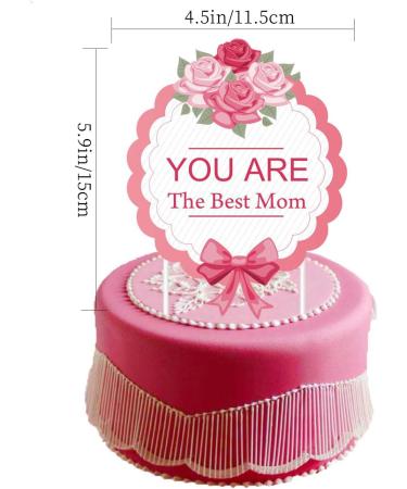 25 Pcs Mothers Day Cake Toppers for Mom Mothers Day Cake Decorations Mothers Day Cupcake Toppers for Mama Style 1 - Buy Online on GoSupps.com
