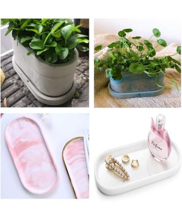Silicone Concrete Planter Tray & Jewelry Dish Mold - DIY Oval Shape - Buy Online on GoSupps.com