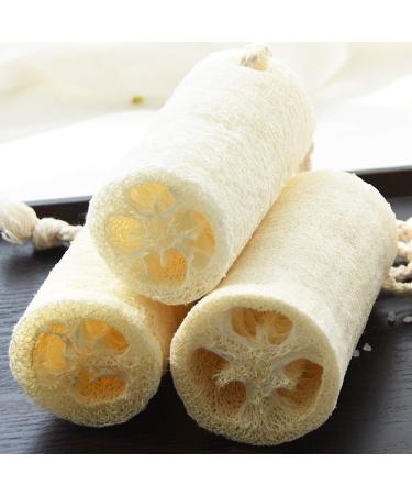 Natural Bathing Loofah 3 Pack - 6 inch 100% Organic Shower Sponge for Exfoliating and Dead Skin Removal - Eco-Friendly Body Scrubbers - Buy Online on GoSupps.com