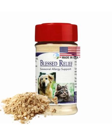 Vitality Science Blessed Relief for Cats | Seasonal Allergy Support | Improves Respiratory Function and Breathing | Heals Skin Helps Irritation (20g)