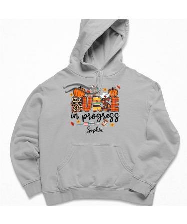 Personalized Nurse Shirt | Custom Name Fall Tee | Perfect Nurse Gifts from Family & Friends | Nurse in Progress Pumpkin Design - Buy Online on GoSupps.com