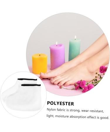 minkissy 2 Pairs Leather Horn Boots Peel Spa Wax Foot Cover Removing Covers Hot Wax Bath Gloves Gel Manicure Gloves Paraffin Wax Foot Spa Polish Beauty Soap White Tool Polyester Lining Nail - Buy Online on GoSupps.com