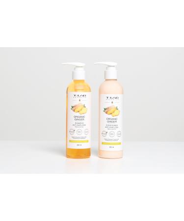 T-LAB Organics Organic Ginger Anti Hair Loss Shampoo and Conditioner 2x8.45oz Set