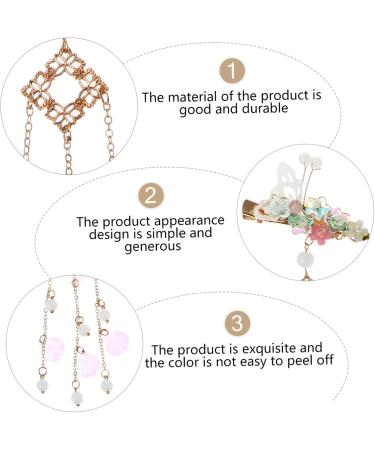 Gogogmee 1 Pair Butterfly Hair Clip Chinese Hair Sticks Japanese Vintage Hairpin Shell Hair Accessories Qipao Hair Barrettes Pearl Hair Clips Antique Tassel Hair Barrette Hair Pin Metal - Buy Online on GoSupps.com