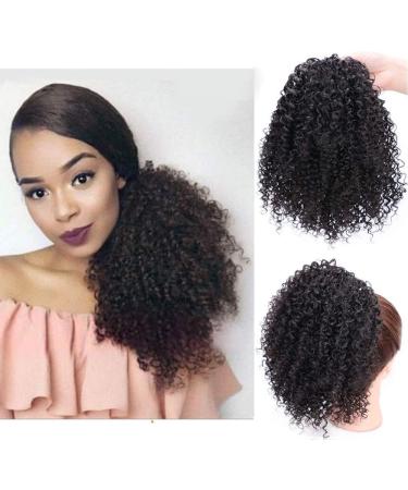 Buy Afro Kinky Curly Clip In Ponytail Wig - 25cm 120g - Natural Black Extensions for African Hair - Buy Online on GoSupps.com