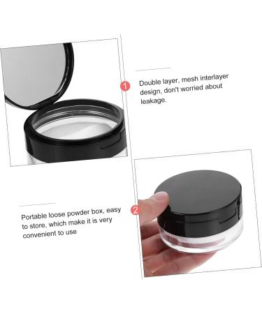 VINTORKY Powder Puff Holder Case with Puff Loose Containers Travel Cosmetic Containers Makeup Puff Pot Black - Buy Online on GoSupps.com