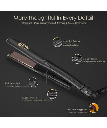 JINRI Mini Hair Straightener - Titanium Plate 200 | Travel Size Flat Iron Dual Voltage for All Hairstyles - Buy Online on GoSupps.com