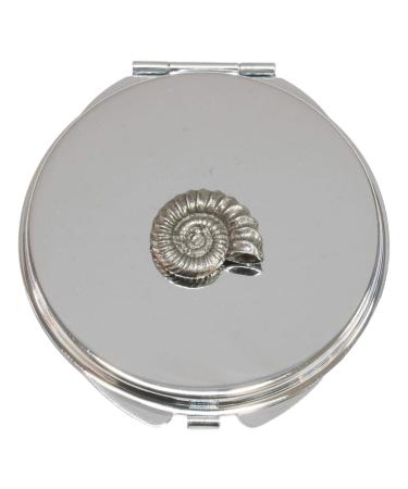 Ammonite Fossil Compact Mirror Handbag Gift With Free Engraving 428