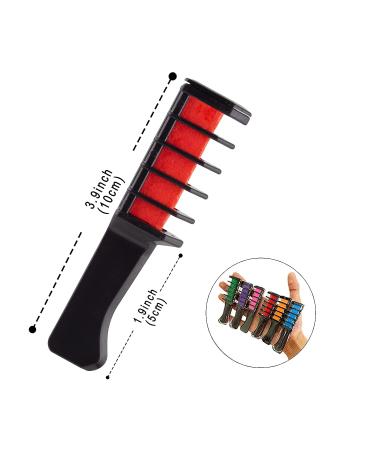 Kid's Hair Chalk Combs - Washable Rainbow Color Wax for Girls - Temporary Festival Accessories - Teen Girl Gifts - Pack of 6 - Buy Online on GoSupps.com