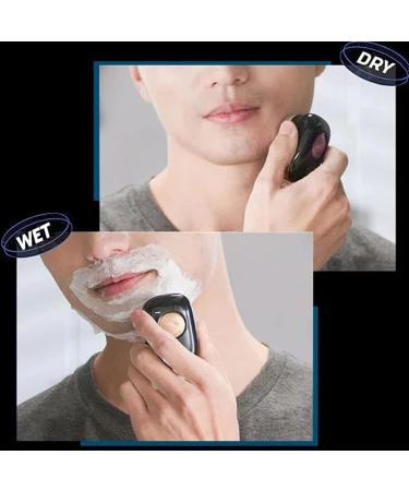 Mini-Shave Portable Electric Shaver 2023 New Upgrade Electric Razor For Men Wet & Dry Rotary Electrical Shave - One-Button Usb Rechargeable Shaver (Silver+Black) - Buy Online on GoSupps.com