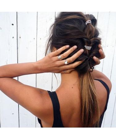 150 Pcs Blonde Hair Ties for Women - Elastic Hair Bands Ponytail Holders Ouchless No Damage Braided Girls - White 3 Shades of Blonde - Buy Online on GoSupps.com