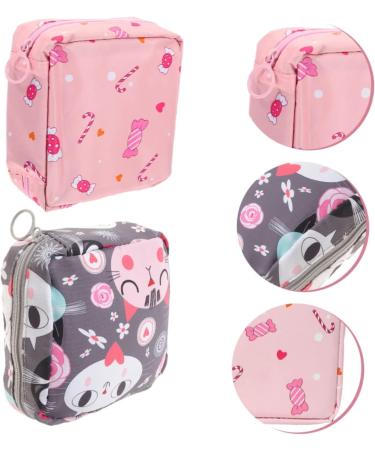 SECFOU 4pcs Sanitary Napkin Storage Bag Travel Kit - Women's Travel Organizer for Menstrual Pads - Decorative Period Pouch - Buy Online on GoSupps.com