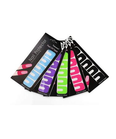 Nail Polish Protector Peel Off Tapes - 5 Sheets Disposable Skin Nails Glue Stickers for Manicure - Varnish Protector Finger Tools - Buy Online on GoSupps.com