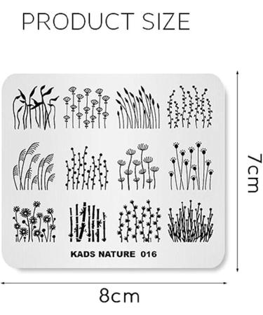 Nature Series Flowers Nail Art Stamping Plate - Alexnailart NA016 - Buy Online on GoSupps.com