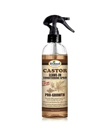 Difeel Pro Growth Leave-In Conditioning Treatment - 100% Natural Castor Oil 6 oz. - Spray and Dispensing Cap - Buy Online on GoSupps.com
