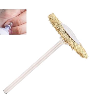 Premium T-Shaped Nail Drill Cleaning Brush - Brass Wire Head for Effective Manicure Tool | International Shipping - Buy Online on GoSupps.com