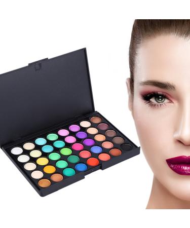 40 Colors Eyeshadow Palette Mineral Matte Pigment Waterproof Eye Shadow Powder Makeup Set(#2)