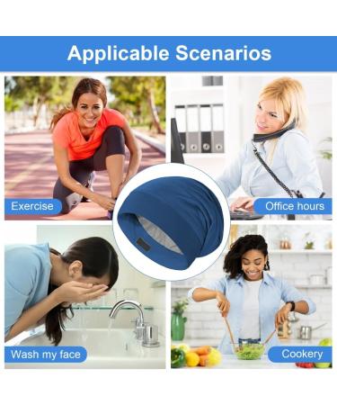 Bonnet doubl soyeux pour cheveux boucl s et tresses qui restent en place toute la nuit Bleu Marine - Buy Online on GoSupps.com