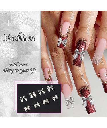 Nayyana 50 PCS Arch Nail Charms | 3D Silver Nail Art Charms & Alloy Straps | DIY Nail Decoration Stones - Buy Online on GoSupps.com