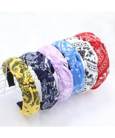 Hair bands for women wide vintage hair straps head turbane women's hair banda rotated knot elastic headbands for everyday use yoga sports archcashew6