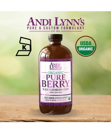 Andi Lynn's Pure Black Elderberry Syrup with Honey - 500mg Immune Support - 8oz - Buy Online on GoSupps.com