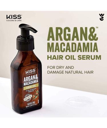 KISS Argan & Macademia Reparative Hair Oil Serum 100mL - Nourishing Hair Treatment - Buy Online on GoSupps.com