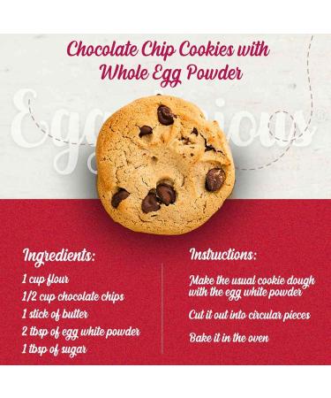 Eggylicious Whole Egg Powder 1lb - Dried Natural Protein Mix for Baking & Icing - Non-GMO, Pasteurized, No Additives - Buy Online on GoSupps.com
