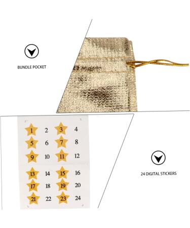 Outanaya 1 Set Candy Bag Hanging Christmas Countdown Calendar Candy Pouch Child Christmas Bag Cotton - Buy Online on GoSupps.com