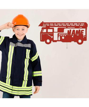 Personalized Fire Engine Night Light Wall Lamp - Custom Wooden Gift for Firefighters | Ideal for Boys & Girls - Buy Online on GoSupps.com