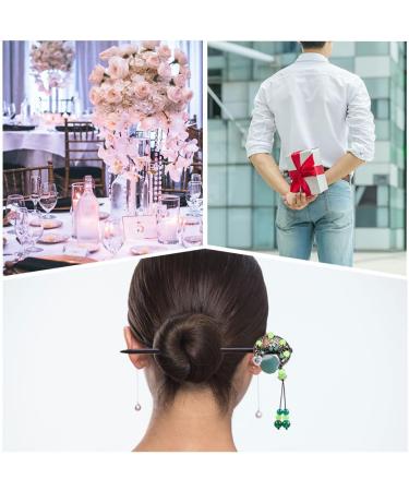 Hair Pin Classical Wood Hair Sticks Dangle Tassel Decorative Chinese Style Hair Chopsticks for Women Ladies and Girls - Buy Online on GoSupps.com