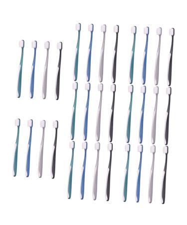 Ultechnovo 32 pcs soft toothbrush for adult dental care brush hand tools soft bristle bathing room wash extra soft toothbrush soft fur adjust one -way pregnant woman 1 piece (1 Pack) different colors x 8 pieces