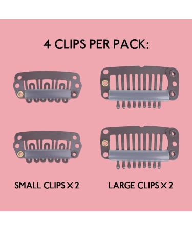 Buy If Salife 2 Dark Brown Metal Clips for Hair Extensions | Real Hair Clip-In & Replacement Clips | Durable Stainless Steel for Secret Wire Extensions - Buy Online on GoSupps.com