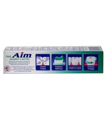 Aim Toothpaste 6 oz Tube (pack of 6) Fresh Mint gel - Buy Online on GoSupps.com