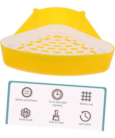 ORFOFE Box Pet Potty Urinal Rabbit Toilet Bedding for Rabbits Pet Pee Bedding for Guinea Pigs White Abs 24.5X18.5cm White - Buy Online on GoSupps.com