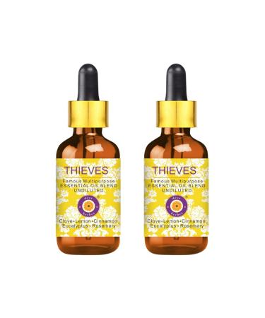 Deve Herbes Thieves Multipurpose Undiluted Essential Oil Blend with Glass Dropper (Pack of Two) 30ml X 2